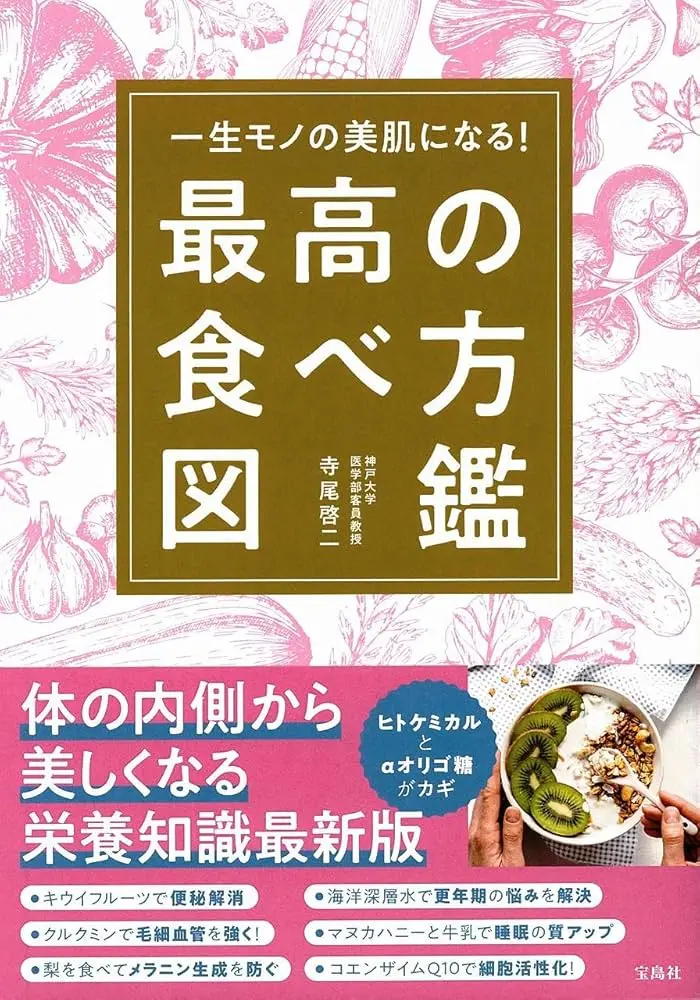 「最高の食べ方図鑑」美肌を目指す栄養知識最新版の書籍表紙